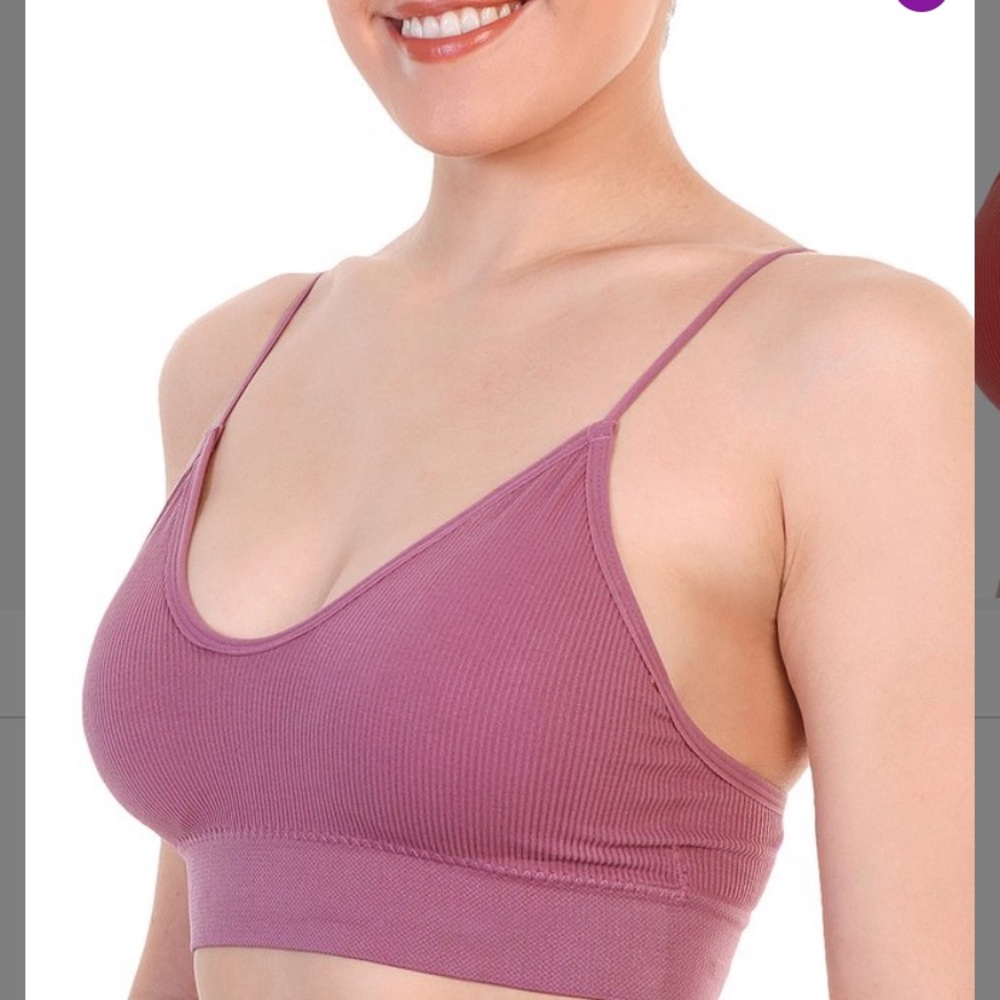 Seamless Spaghetti Strap Bralette Set - Picture 5 of 9